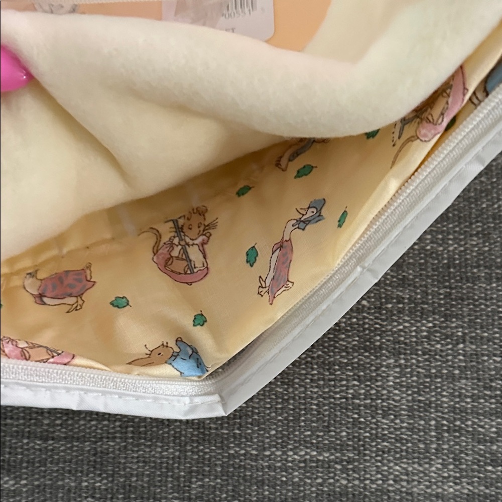 Vintage Quiltex Beatrix Potter Blanket - Yellow and Blue - Picture 6 of 9